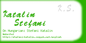 katalin stefani business card